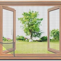 TurtleGrip Fiberglass Pre-Stitched Mosquito Window Net Size-60x90cms (24x36 Inches|1.97x2.95 Feet) Measure Before Order, Color-Grey-image-36