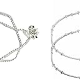 Indian Traditional White Metal Anklets Payal Pair for Women (0066)-image-81