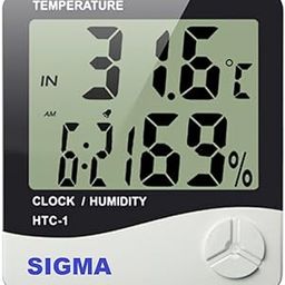 SIGMA Make Digital Temperature Humidity Time Display Meter with Alarm Clock, Wall Mount or Table Top, with inbuilt sensor-image-50