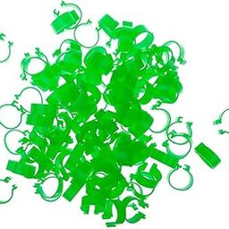 SAZ DEKOR 100x Chicken Poultry Leg Rings Bands Clip NO Numbers Green 1.6cm Inner Dia.-image-58