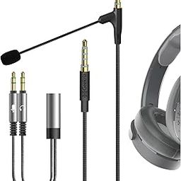 Geekria Boom Mic Headphones Cable Compatible with Skullcandy Hesh 3, Evo, Crusher Evo, Venue Headsets, 3.5mm Jack Nylon Braided Replacement Cord with Boom Microphone for Gaming & Meeting (5.6 ft)-10