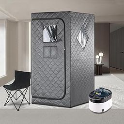 Portable Steam Sauna for Home, Steam Saunas for Home with 4L Large Capacity Sauna Steamer, Foldable Sauna Chair-picture-4