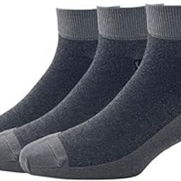Men'S Cotton Quarter Length Socks (Pack Of 3) - Dark Grey-image-16