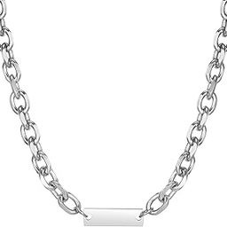 Silver Plated Fancy Pendant Style Necklace Anchor Chain for Men & Boys-image-65
