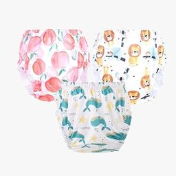 Chinmay Kids Three Printed Underpants Combo Reusable Adjustable Pool Pant for Infant Boys Girls Under Wear for Baby New Parent-image-2