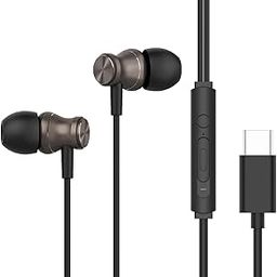 HAMMER Nova in Ear C Type Earphones Wired with Mic,13mm Driver, in-line Control, Metallic Built, Powerful Bass, Comfortable & Lightweight (Black)-10