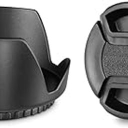 58MM Flower Lens Hood, Black, Compatible with Canon EOS 55-250MM, 18-55MM EF Lens, with 58MM Lens Cap-picture-13