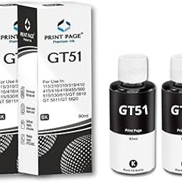 Print Page GT51 Premium Refill Ink Compatible for Ink Tank Printers 115, 310, 315, 319, 410, 415, 416, 419, 455, 500, 515, 530, 615, GT 5810, GT 5811, GT 5820 (Black - 2 pcs) (90ml Each)-image-27