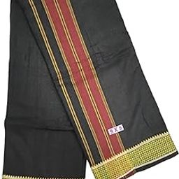 Men's Traditional Cotton Color Dhoti With Color Border Size 9X5 (or) 4.15 Mtr Dhoti with 2.30 Mtr Angavastram-picture-18