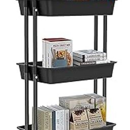 DASNDAS Nordic Mobile Trolley Simple Kitchen Living Room Storage Coffee Table 3-Tier Utility Cart,Storage Rolling Cart Multifunctional Organizer Cart with Wheels-image-46