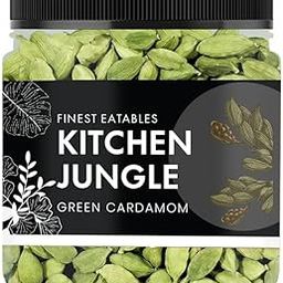 Kitchen Jungle Premium Green Cardamom (Elaichi) 100 Gm - Bold 8mm Size, Aromatic Spice for Culinary Delights-image-33