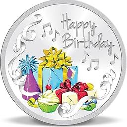 Precious Moments Happy Birthday Silver Coin 10 Grams | 20 Gram | 50 Gram BIS Hallmarked 999 Purity with Gift Box by ACPL-13