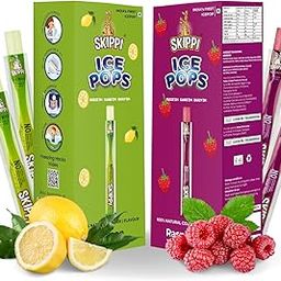 Skippi Icepops Freezer Pops, Juice Bars, Ice Pops - Raspberry & Lemon Flavors (12+12 Pops Boxes)-image-15
