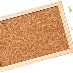 The Style Sutra Cork Bulletin Board Wood Tackboard Memo Notes Home Office Hanging Cork Board 20x30cm|Home & Garden | Home Decor|1x Cork Board with Accessories-4