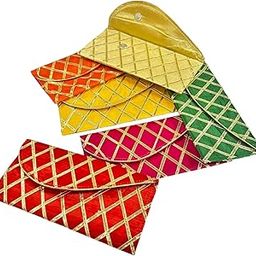 adyukta ethnics barcode cloth large coin purse for women pack of 12-green-image-44