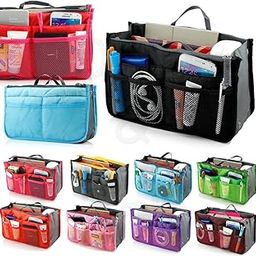 Eopzo Comestic Organizer Bag in Bag Double Zipper Portable Multifunctional Travel Pockets Handbag Makeup (Colour May Vary)-image-72