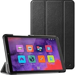 ABOUTTHEFIT Faux Leather Lenovo Tab M8 TB-8505 Flip Cover for Tablets Heavy Duty Tri-Fold Hard Kid Proof Cover PU Ultra Slim Smart Case with Full Protection Shell Shockproof Bumper Tablets, Black-image-31