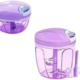 Manual Vegetable, Onion Handy Chopper, Quick Cutter Machine 3 Stainless Steel Blade Combo Chopper | Choppers Combo | Style 10-image-11