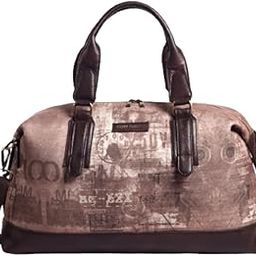 Unisex Faux Leather and PolyCanvas Stylish Duffle Day Bag (Brown_GMDFB0122212BRO)-image-7