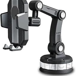 Car Phone Holder Mount with a Strong Big 85mm Suction Base. Muti-axis Rotation, Sturdy Built, Big Cell Phone Grip. Universal Cell Mount for Car Hands-Free Operation During Navigation, Calls & Video-10