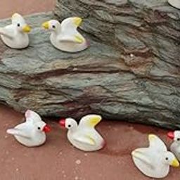 Ceramic Swan Flying for Tray Gardening/Landscaping/Bonsai Decoration/Home/Garden Decor- Set of 2 pcs- Multicolour-image-83
