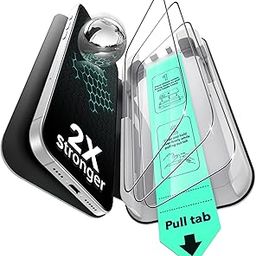 ESR 3 Pack for iPhone 16/ iPhone 15 Tempered Glass, Military Grade Shatterproof, 9H Hardness Screen Guard, Full Coverage Screen Protector with UltraFit Tray-image-26