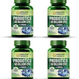 Probiotics 50 Billion CFU - 20 Strain + 150mg Prebiotic Supplement | Good For Digestive, Gut health, Immunity,Gas & Bloating Support | Good For Men And Women | Clinically Proven (Pack Of 4)-10