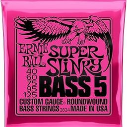 Ernieball 2824 Super Slinky 5-String Nickel Wound Electric Bass Strings - 40-125 Gauge-image-4