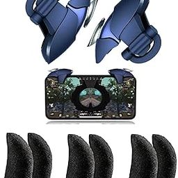 Premium PUBG Mobile Gaming Trigger Fire and Aim Button Game Shooter, Sensitive Shoot for PUBG| Free FIRE| Call of Duty| BGMI Compatible with All Smartphones -(with Shark)-3 Pair Sleeves-13