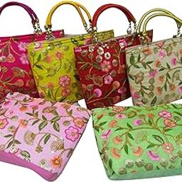 Royal Floral Traditional Design Potli Bag Return Gifts For Women Bulk Wedding Favors Potli Purse For Return Gifts For Mehandi, Shagun, Haldi, Baby Shower, Guest-image-31