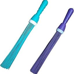 Blent Life Style Heavy Duty Plastic Broom 250 gm 22Inches with 60 bristles Wet & Dry Floor Cleaning Fiber Broom Hard Bristle Plastic Broom Stick for Home and Floor Scrubbing in Bathroom Pack of - 2-picture-19