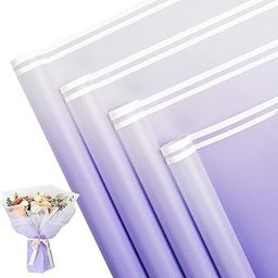 10 Sheets Gradient Double Line Flower Wrapping Paper | Waterproof Bouquet Sheets for Gift Packaging, Wedding, Birthday, Valentine, Florist Supplies, Korean Style Floral DIY Craft Wrap-image-27