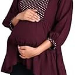 Women's Maternity Feeding Top with Zip for Easy Nursing, Latest Stylish Short Kurti for Mothers-image-58