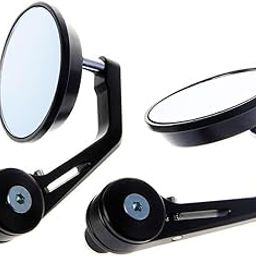 ASH Handle Bar End Round Mirror Side Rear View Edge Convex Mirrors Bike Bullet Super Meteor GT Continental Interceptor 650 Hunter Reborn Meteor Classic 350 MT 15 R15 V3 V4 KTM Duke Rc 125 200 250 390-23