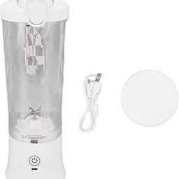 Portable Blender 600ml, Personal Juicer Cup, 150W High Speed 18000RPM, USB Rechargeable 4000mAh Battery, Leakproof, 2 Modes for Shakes, Smoothies, Mixed Drinks, Outdoor Travel Spo (White)-image-26