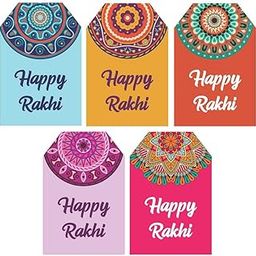 SVM CRAFT® Happy Raksha Bandhan Gift Tags (Pack of 50). Rakhi Gift Card Tags with Gold String for attaching to Gift Boxes and Cake Boxes.-image-91