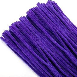 Pipe Cleaners 100 Pcs,Chenille Stems for DIY Crafts Decorations Creative School Projects (6 mm x 12 Inch)-(Purple)-picture-18