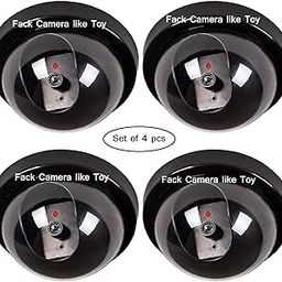 BSITFOW Dummy CCTV Dome Camera with Blinking Red LED Light for Home or Office Security - Set of 4 (Black)[Dummy]-picture-14