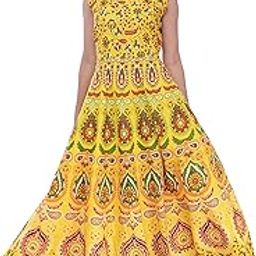 Brand Latest Jaipuri Maxi Long top Designer Frock for Women/Girls Traditional Dress-image-67
