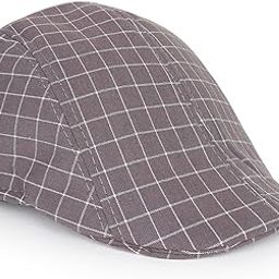 Men's Cotton Blend Checkered Summer Beret Golf Ascot Cap hs-941 (Free Size_Pack of 1)-image-17