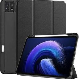 ProElite Cover for Xiaomi Mi Pad 6 Cover, Soft Flexible Flip Case Cover with Pen Holder for Xiaomi Pad 6 11 inch, Support Auto Sleep Wake, [Recoil Series] - Black-18