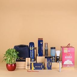 Vibrant Green Park Avenue Luxury Grooming Collection 8 in 1 Combo Grooming Kit for men With 2 Layer Bamboo,Rasgulla & Premium Rakhi-44