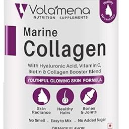 Volamena Nutrition Supplements Marine Collagen Supplements | Brighter & youthful skin | Collagen for women & men 200 Gms.-image-93