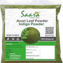 Saara HERBAL FRESH Avuri Leaf Powder, Indigo Powder, Neela Amari, Neel Patti, Neelayamari, Neli Aku,for Black Hair Colour, 100g,(Packof 1 X 100g)-17