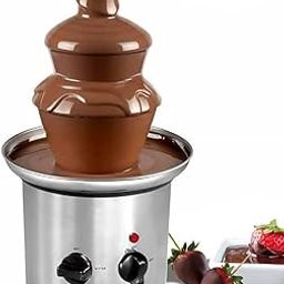PAUL SONS Hospitality Chocolate Fountain | 170 watts | 2 Tier and Durable Stainless Steel Fondue, Silver (Pack of 1Pc)-image-12