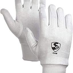 SG Club Cricket Wicket Keeping Inner Gloves for Junior | Cricket Kit for Kid | Use for Wicket Keeping and Batting | Faster Sweat Absorbtion | Cotton Material | Comfort Fit | White-image-68
