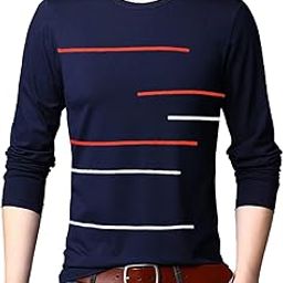 leotude Regular Fit Full Sleeve Cottonblend Round Neck Casual Tshirt for Men (Color Maroon)-picture-4