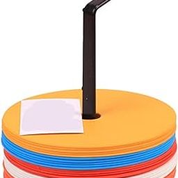 CALANDIS™ 25Pcs Agility Soccer Flat Cones for Running Outdoor Games Practice Equipment | Training Aids | Soccer | Team Sports-image-55