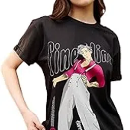 bewakoof Women's Black Watermelon Sugar Printed Boyfriend T-Shirt-picture-7