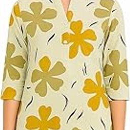 Impex Women's Girl's Mandarin Neck Rayon Short Kurti|Kurta|Multicolor|Off White|for Jeans|Jegging-image-34